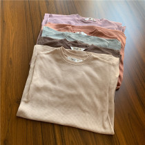 Japanese girls and childrens waffle long sleeve dress 80-120 yards