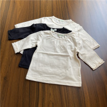 Japanese girls and children cotton long sleeve base shirt T-shirt 80-130 yards