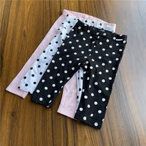 Leggings No. 9 girl child cotton spandex elastic leggings Capri pants 66-100 yards