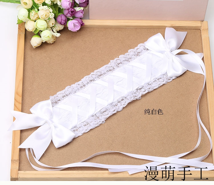 Nhật Bản mềm mại em gái Lolita trắng ren mũ lori ngọt ngào vẻ đẹp hoang dã kc tóc ban nhạc phụ kiện tóc kẹp ngọc trai