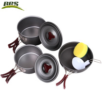 BRS Brothers Outdoor Field Cutlery Cookware Sets Camping Camping Wild Cooking Pan With 1-2-3 4-5 4-5 Man set pan