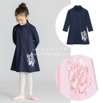 Japan Chacott Childrens Dress Ballet Dancer Jacket Practical Zipped Cardiovert High Collar Long Sleeve Dress Dress