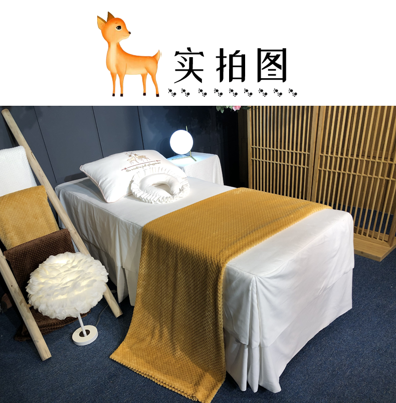 Ling-Ling thẩm mỹ viện đơn giản cung cấp vẻ đẹp bedspread denim bedspread xám massage trị liệu sức khỏe mảnh chăn đơn - Trang bị tấm ga trải giường spa đẹp