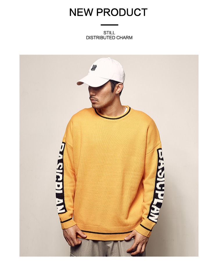 MANSWAY2018 mới thư tương phản màu lỏng áo len nam mùa đông áo len áo len đôi thương hiệu áo len áo hoodie đôi
