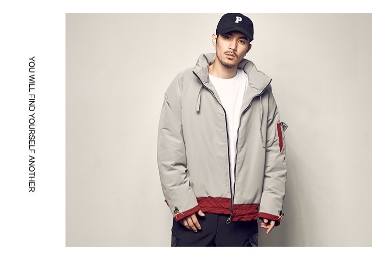 [Ưu đãi đặc biệt] áo khoác mùa đông màu tương phản nam Mỹ áo khoác dày retro retro áo khoác the north face