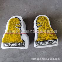 100 pairs of foam lions foam stone lions hand paper tower decoration funeral white sacrifice