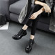 Short boots for women British style single boots 2024 spring new flat-soled Martin boots retro patent leather thick-soled fashionable women's boots