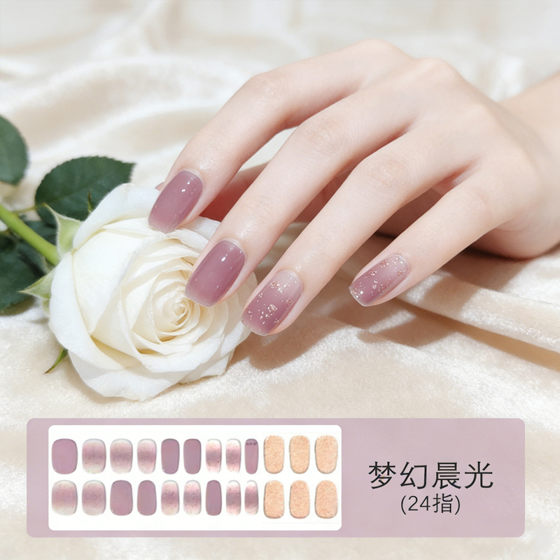 Spring and Summer Limited Edition/Beautiful Cover Uv Nail Stickers Semi-Cured Gel Manicure Nail Stickers Flower Pattern