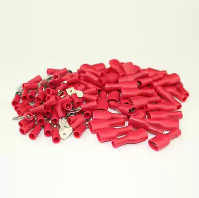 100PCs male and female Reed plug spring spring cold press terminal block FDFD1 25-250*50 MDD1 25-250*50