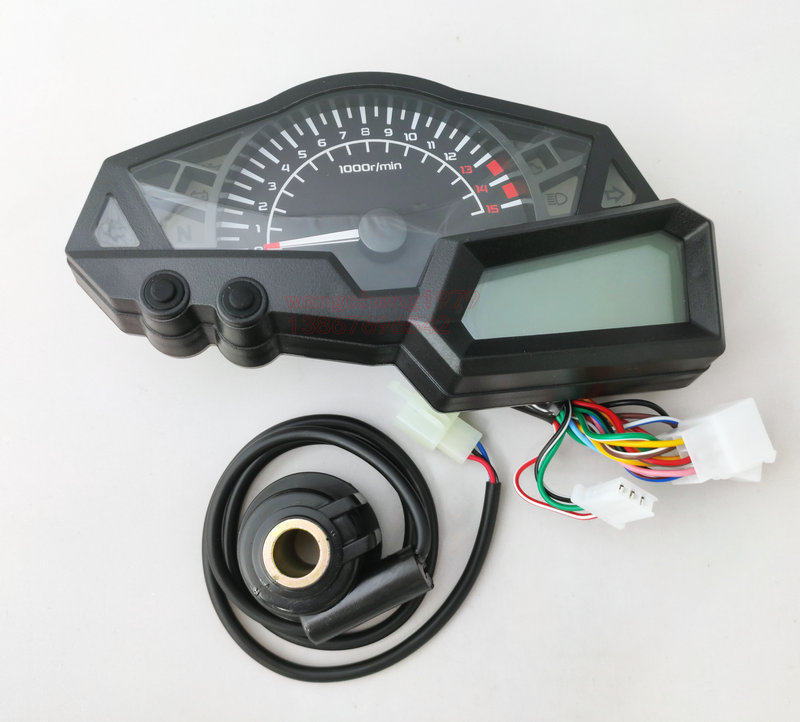 Factory direct sales of small ninja locomotive sports car street running imitation racing bird wing tiger I LCD electronic instrument assembly