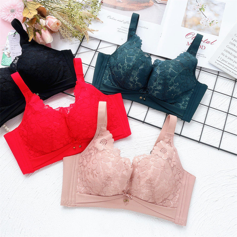 Show Pulse Bra Sexy Lace No Steel Ring Modale Nano Cotton Coalestations No Marks The Thick B Cups Underwear Bra