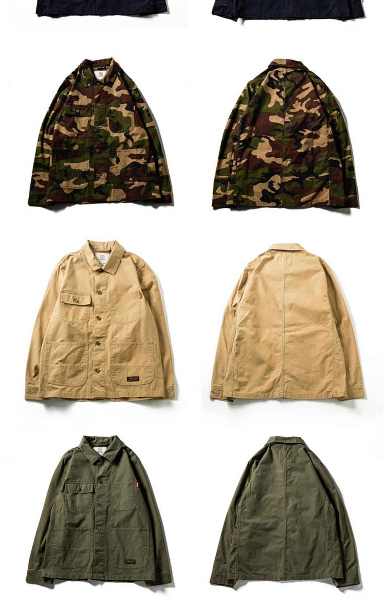 714street 17AW Áo kẻ sọc cổ điển được giặt bằng đá Áo khoác - Áo khoác đôi áo unisex form rộng
