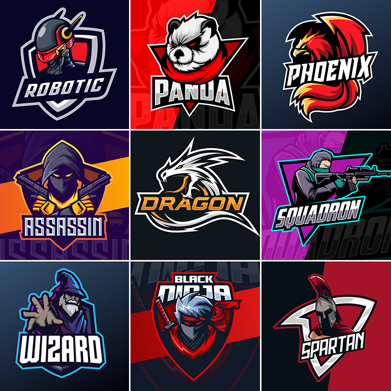 E-sports game team logo design logo template material E-sports logo team avatar eps vector