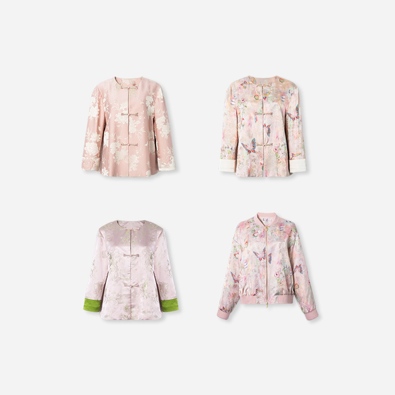 Plus Size Women's Clothing for Fat Women 2026 Spring Rayon Silk Deep Butterfly Thin Chinese-Style Jacket, Various Styles