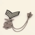 Trang sức Hàn Quốc Phong cách Cao đẳng Hải quân Anh Trâm Nữ Huy chương Retro Huy hiệu Nam Hàn Quốc - Trâm cài