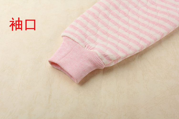 Xiao Qinglong màu cotton mùa thu và mùa đông đồ lót nhiệt bộ bé trai và bé gái áo len vai khóa trẻ em dày quần ấm phù hợp với quần áo trẻ em