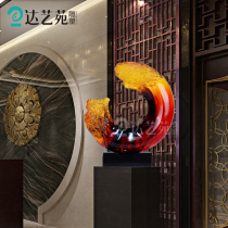Resin transparent imitation glass art porch desktop decoration Crafts hotel club Villa sculpture ornaments