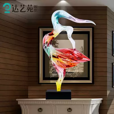Transparent color imitation glass sculpture ornaments art hotel porch decoration club model room sample house display center decoration