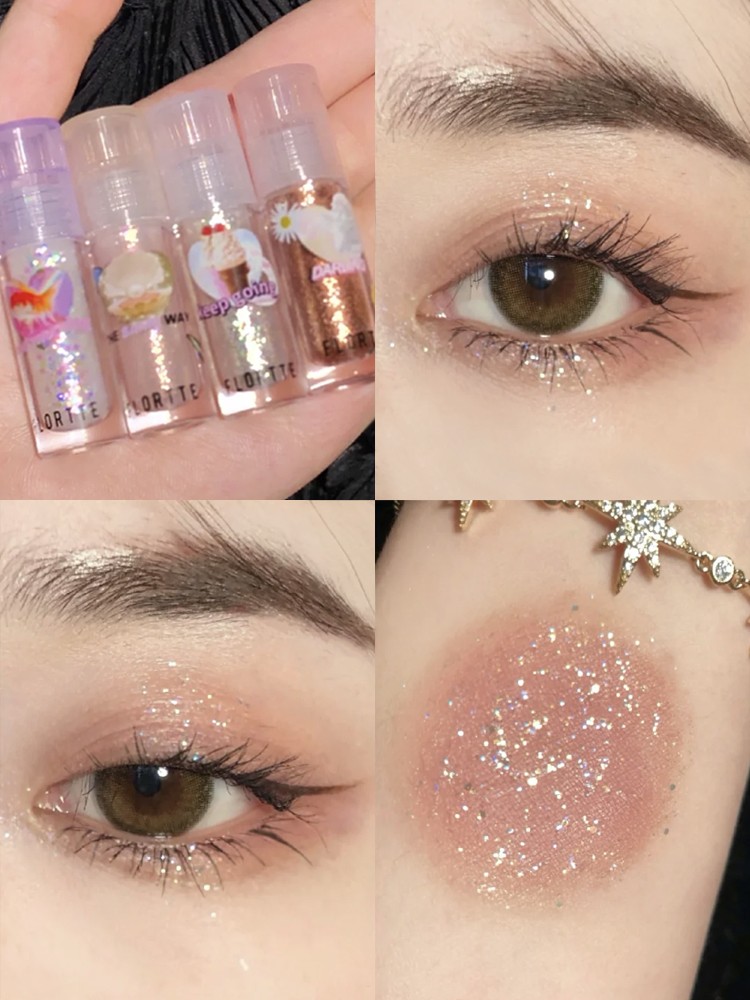 Full Blast Flash High Light Moment FLORTTE Flower Lolia Fine Flash Slice Eye Monochrome Matt Liquid Eye Shadow