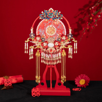 Wu Xiu Yuan Tuan Fan bride wedding diy material package new Chinese style ancient style wedding fan red heavy industry Xiuhe bouquet