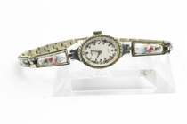 Russian Watch㊣ Vintage 80s Collection Enamel Flower Exquisite Ladies Soviet Mechanical Watch