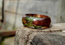 Настройка браслеты кольца 乌克兰代购juniper◇手作复古简约真正杜松木制森林树皮结婚戒指