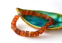 Polish Amber∞ handmade exquisite personalized Baltic amber geometric cube beaded bracelet