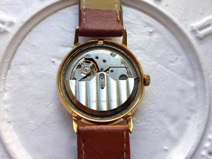 Винтажные наручные часы 海外代购automatic◇古着苏联复古经典金色表盘男士自动机械手表