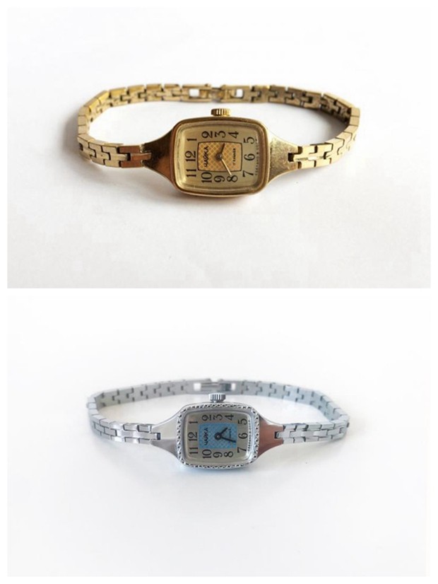 Overseas Gold◇Vintage 1980s Vintage Classic Soviet Gold Square Dial Mechanical Ladies Watch