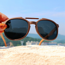 WOOD overseas hand-made pure WOOD special-shaped WOOD Street shooting rare European and American personality strange sun sunglasses