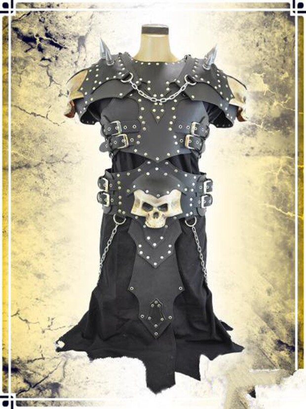 American Armor ◆ Hand Retro Leather Dress armor Cosplay performs party decoration