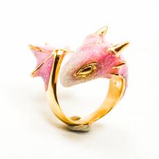 Настройка браслеты кольца dragon㊣英国代购 手作特别迷人梦幻飞龙设计搪瓷黄铜可调戒指