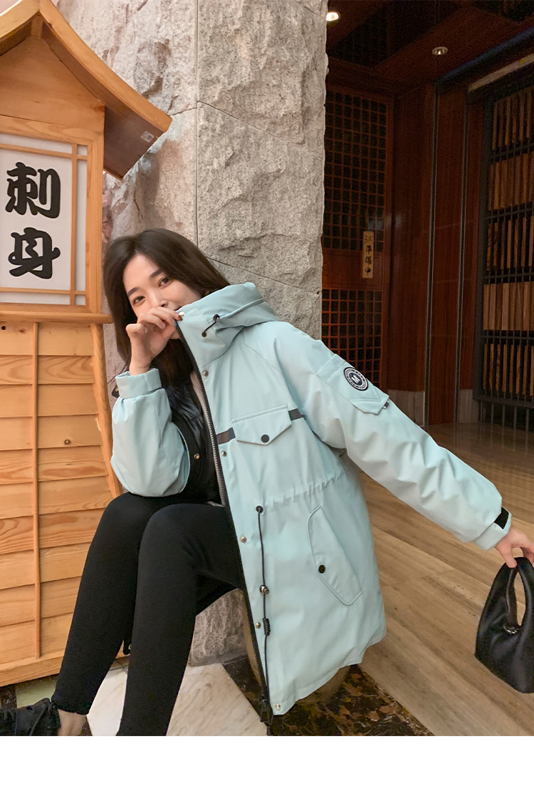 Lierkiss [charge down jacket] 90 white duck down hooded warm Parker down jacket