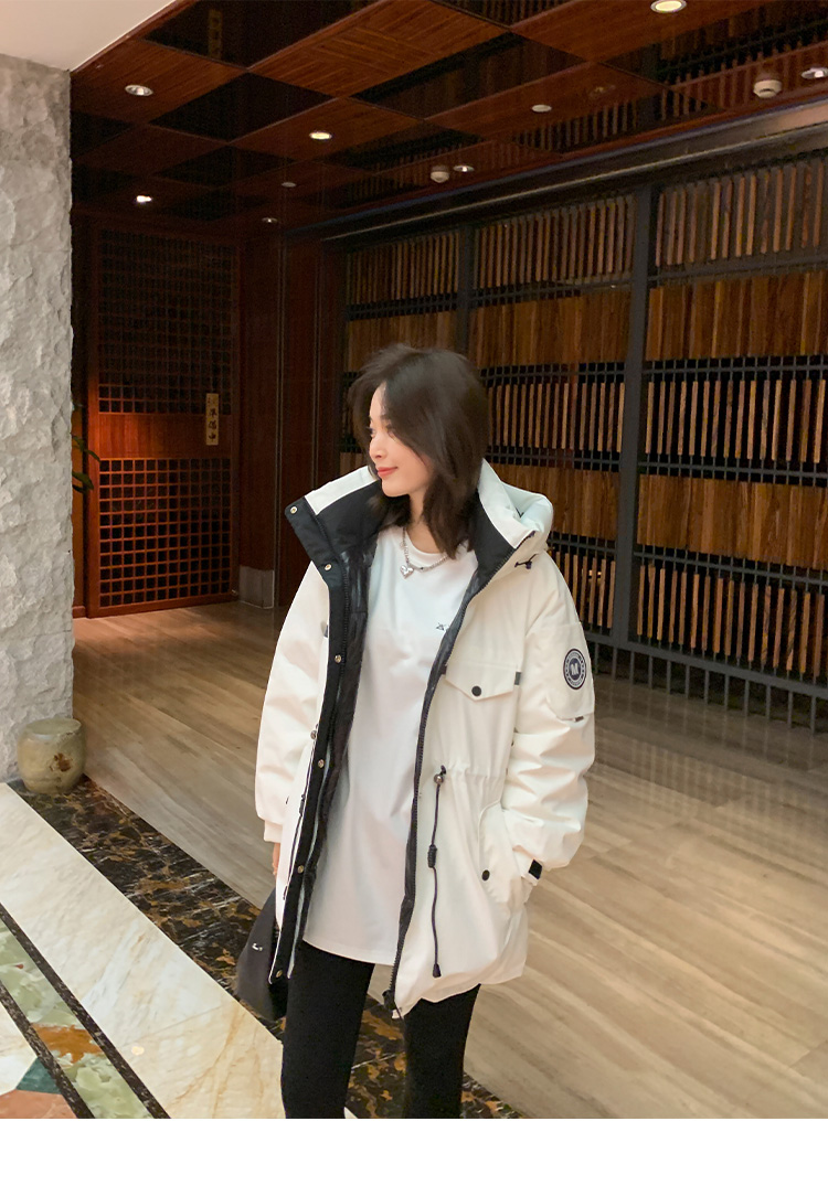 Lierkiss [charge down jacket] 90 white duck down hooded warm Parker down jacket