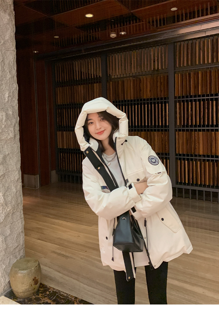 Lierkiss [charge down jacket] 90 white duck down hooded warm Parker down jacket