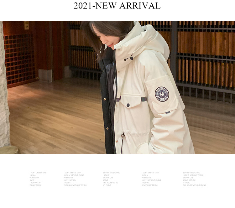 Lierkiss [charge down jacket] 90 white duck down hooded warm Parker down jacket