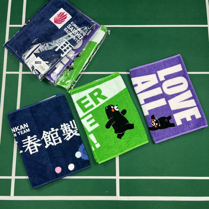 New Kumamon Jaisenkan Badminton Sports Towel Series Collection, Sweat-Absorbent and Quick-Drying, Made in Japan