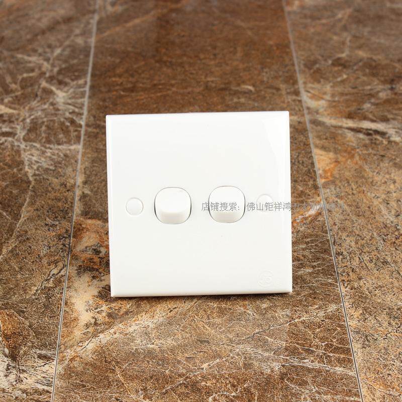 Household two - bit key switch Single - controlled socket double - cut panel for two - open switch box