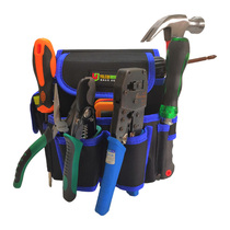 Multifunctional electrician kit running bag Oxford cloth small thick belt weak current construction monitoring installation tool