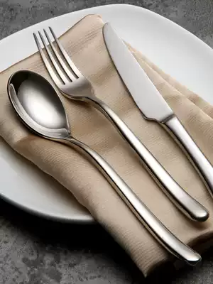 304 stainless steel French light luxury Western tableware household knife and fork spoon steak knife fork two-piece set of Western food cutlery set