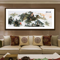  Su embroidery hanging painting handmade Taishan sunrise embroidery mural finished living room landscape painting Chinese office embroidery