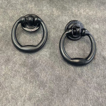 Zinc alloy blackblack cabinet furniture cabinet dresser drawer single hole clad modern European style simple handle accessories