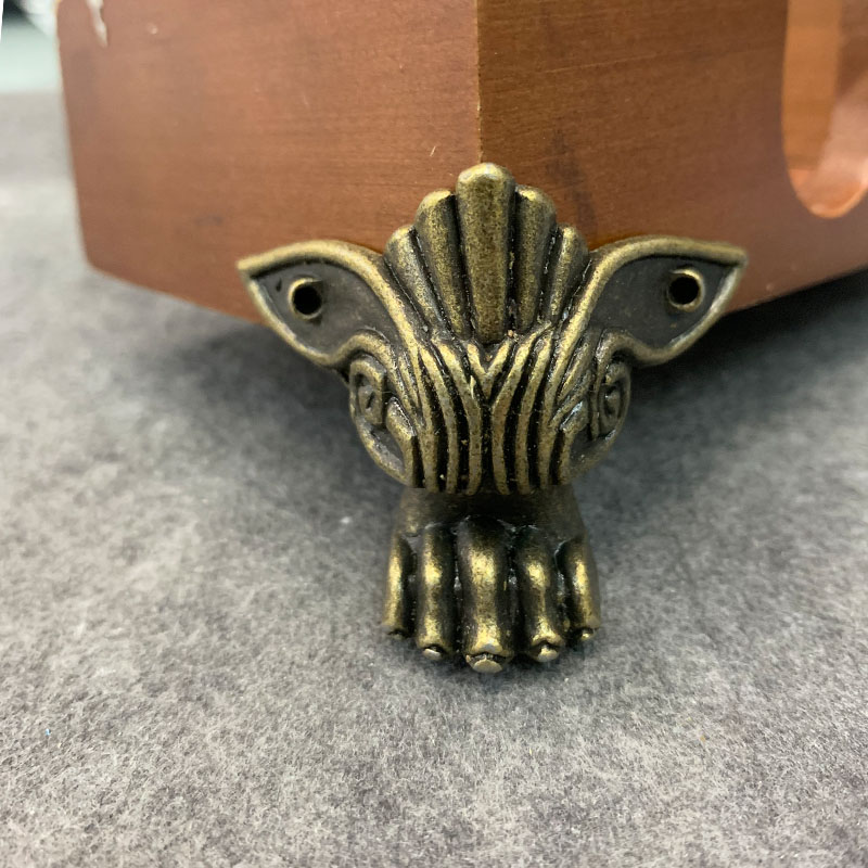 Antique Bottom Foot Zinc Alloy Retro Bag Corner Wooden Box Craft Gift Hem Box Gift Box Retro Box C-025