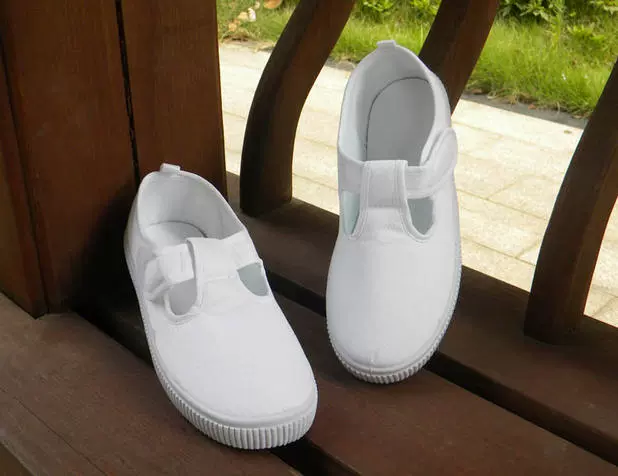Hàn Quốc ulzzang trống vải vẽ tay giày nam và nữ giày trắng tinh khiết giày khiêu vũ giày y tá giày công sở