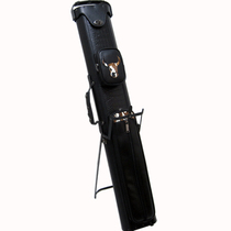 Upscale Nine 9 club Club American 1 2 Poles Barrel Billiard Cue Cartridges Holder 6 Six holes Rod Bag Black 8-8 Rod Box Bag