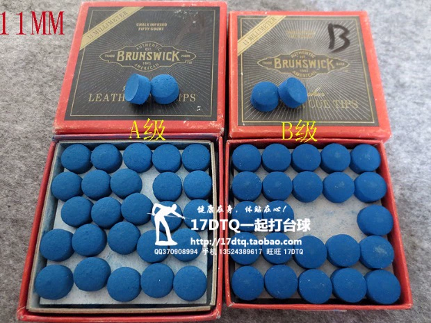 A-class Brunswick kim cương xanh hồ bơi đầu cue đầu nhỏ que đầu bi-a Snooker đầu vòi 9 / 11MM