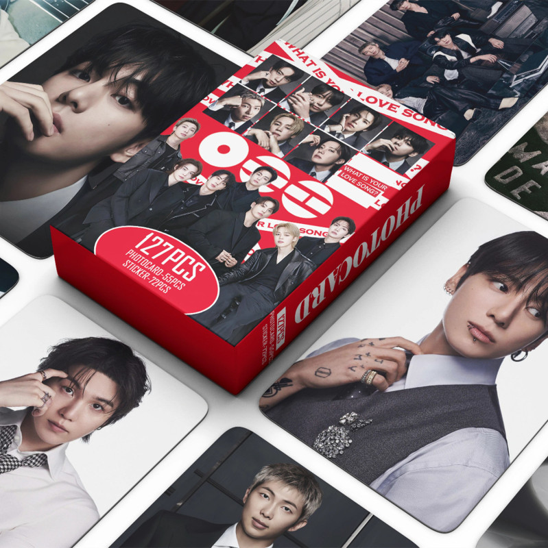 Bts Merchandise Arirang Small Card Stickers 127 Pieces Double-Sided Jungkook and Jimin Same Style Collection