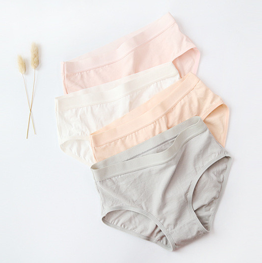 Classic pure cotton simple soft breathable high elastic girl underwear clean solid color underwear hip lift briefs