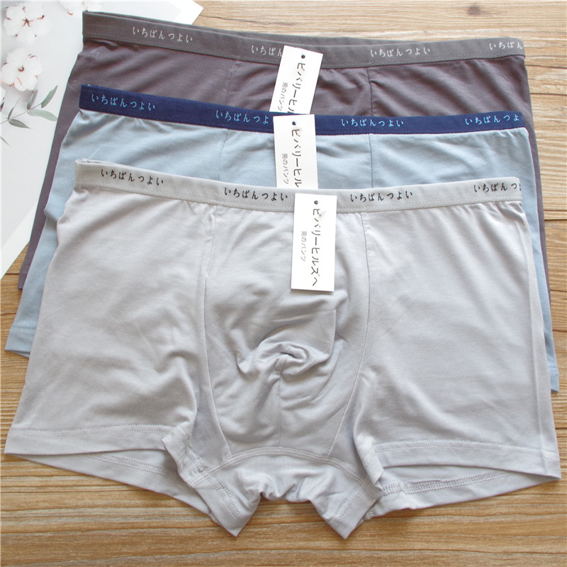 3 dress foreign trade underpants male outlet Japan light and thin breathable soft and no marks Modell cotton men's 4-corner pants