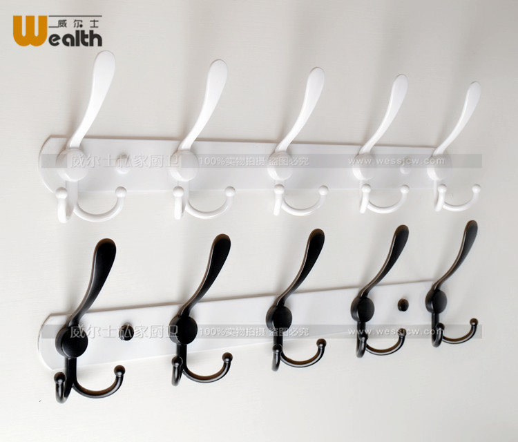 European-Style Black and White Hooks, Light Luxury ins Hooks, Wall-Mounted, No-Drill, Behind-The-Door Coat Rack, Entryway Creative Design